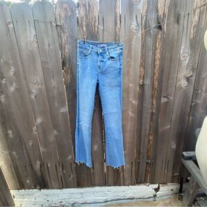 Zara high waisted boot cut jeans light wash size 0